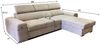 Wohnero24 - Höchste Qualität - Modernes Ecksofa PAVONE 1 - 260 x 183 cm – Chenille Stoff – Schlaffunktion 198 x 125 cm & Bettkasten - Beige&Hellgrau Bild 5