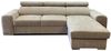 Wohnero24 - Höchste Qualität - Modernes Ecksofa PAVONE 1 - 260 x 183 cm – Chenille Stoff – Schlaffunktion 198 x 125 cm & Bettkasten - Beige&Hellgrau Bild 3
