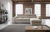 Wohnero24 - Höchste Qualität - Modernes Ecksofa PAVONE 1 - 260 x 183 cm – Chenille Stoff – Schlaffunktion 198 x 125 cm & Bettkasten - Beige&Hellgrau Bild 2