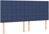 vidaXL Boxspringbett mit Matratze Blau 180x200 cm Stoff 3137499 Bild 5