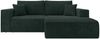 Selsey 'Farese Mini' Ecksofa mit Cordbezug, Schlaffunktion und Stauraum, Dunkelgrün, rechts Bild 5