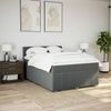 vidaXL Boxspringbett mit Matratze Dunkelgrau 160x200 cm Stoff 3289420 Bild 4