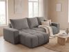 GRAINGOLD Ecksofa Bresso, Universelles Ecksofa mit Schlaffunktion, gesteppte Sitzfläche, Bouclé-Stoff, Dunkelgrau Bild 3