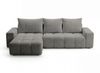 GRAINGOLD Ecksofa Bresso, Universelles Ecksofa mit Schlaffunktion, gesteppte Sitzfläche, Bouclé-Stoff, Dunkelgrau Bild 2