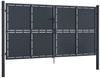 vidaXL Gartentor aus Stahl 300 x 125 cm Anthrazit 144525 Bild 2