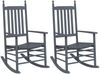 vidaXL Schaukelstühle mit Gebogenen Sitzen 2 Stk. Grau Pappelholz 3281589 Bild 2