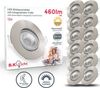 B.K.Licht LED Einbaustrahler SET Einbauleuchten 90mm dimmbar 230V ultra-flach schwenkbar, Ohne Dimmfunktion, LED fest integriert, 3000K - Warmweiß, 6x dimmbare Einbauspots Decke schwenkbar Wohnzimmer Büro - BKL1285 Bild 4