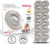 B.K.Licht LED Einbaustrahler SET Einbauleuchten 90mm dimmbar 230V ultra-flach schwenkbar, Ohne Dimmfunktion, LED fest integriert, 3000K - Warmweiß, 6x dimmbare Einbauspots Decke schwenkbar Wohnzimmer Büro - BKL1285 Bild 5