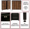 Apothekerkommode HWC-O79, Schrank Highboard Staufächer, Vintage Shabby-Look 94x80x35cm, natur Bild 2