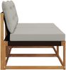vidaXL 2 Stück Outdoor Mittelsofa Massives Akazienholz und Textilene 900642 Bild 5