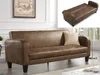 Vente-unique - INICIO Sofa StoffStoff Braun - B 83 cm x H 85 cm x L 215 cm Bild 3