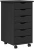 vidaXL Desk und Rolling Cabinet Set MOSS 2 pcs Schwarz 3438788 Bild 5