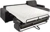 Vente-unique - CALITO Sofa SamtStoff Grau - B 223 cm152 cm x H 93 cm x L 278 cm Bild 4