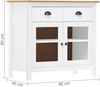 vidaXL Sideboard Hill Weiß 90x40x80 cm Massivholz Kiefer 288942 Bild 3