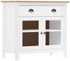 vidaXL Sideboard Hill Weiß 90x40x80 cm Massivholz Kiefer 288942 Bild 4