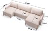 Wohnlandschaft mit Schlaffunktion BRAGA Sofa U-Form Stoff Now or Never Rostbraun Bild 5