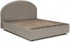 Dmora Doppelbett Ayur, Bettkasten mit Kunstlederbezug, 100 % Made in Italy, Öffnung vorne, inklusive Matratze 160 x 200 cm, Taupe Bild 4