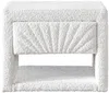 Vente-unique - ULAMI Bedside table Stoff Weiß - B 35 cm x H 41 cm x L 50 cm Bild 3
