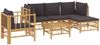 vidaXL 6-tlg. Garten-Lounge-Set mit Dunkelgrauen Kissen Bambus 3155211 Bild 3