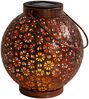 Näve Solar-Gartenleuchte LED mit Dämmerungssensor Blumenmuster 19 cm bronze Bild 3