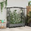vidaXL Hochbeet mit Rankgitter und Dach Hellgrau 169 x 40 x 129 cm PP 3423099 Bild 1