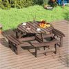 KOMFOTTEU Campingtisch, Gartenmöbelset, runde Esstisch, für 8 Personen Bild 2