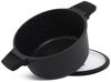 Edenberg Topf-Set Modernes Topfset, Schwarze Töpfe, Pfanne, Kasserolle INDUKTION, Keramik, Aluminium (Investieren Sie in dieses elegante und vielseitige Topfset, das durch höchste Qualität, modernes Design und praktische Funktionen überzeugt – für ein ... Bild 3