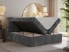 Boxspringbett mit Kopfteil und Topper T25, Cord Bett - TILIANO - 200 x 200 cm - Grau Cord - H3 Bild 3