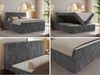 Boxspringbett mit Kopfteil und Topper T25, Cord Bett - TILIANO - 200 x 200 cm - Grau Cord - H3 Bild 2