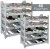 ARTECSIS Weinregal aus Kunststoff, stapelbares Flaschenregal modular erweiterbar granitgrau - 10er Set für 60 Flaschen Bild 5