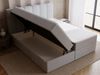 GrainGold Boxspringbett mit Bettkästen MAISON, Bett mit Kopfteil - 200x200 cm, Grau (1x Bett + 1x Topper) Bild 3