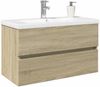 vidaXL 2-tlg. Badmöbel-Set Keramik und Holzwerkstoff 3307659 Bild 3