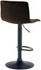 Barhocker PESAN - Samt Braun 39x36x83 cm Schwarz | Barstuhl Höhenverstellbar Mit Lehne Drehbar Tresenhocker Tresenstuhl Kneipenhocker Kneipenstuhl Bild 4