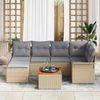 vidaXL Gartensofa-set 7 pcs Beige und Hellgrau Poly-Rattan 3356019 Bild 3