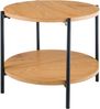 CLP Couchtisch Edduma rund aus Holz 2 Ebenen Metallgestell schwarz,natura Ø 50 cm Bild 4