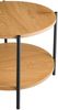 CLP Couchtisch Edduma rund aus Holz 2 Ebenen Metallgestell schwarz,natura Ø 50 cm Bild 5