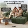 skølm 'Vanaheim' Sofa 2 Sitzer mit Hocker & 2 Kissen, Cloud Sofa dunkelgrün, Vollschaumcouch mit Federkern und Vakuum-Kompression, kein Aufbau erforderlich Bild 5