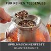 Creano Teekanne Creano Teekanne aus Glas 1,2l, 3-Teilige Glasteekanne mit Integriertem, (1er-Set, 2-St), tropffrei Bild 3