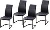 HTI-Living Freischwinger Schwingstuhl SallyP PU Schwarz (Set, 4 St), Freischwinger Esszimmerstuhl Kunstleder Bild 3