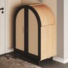 Schuhschrank/Sideboard mit Rattantüren & Metallgestell, 70x40x100 cm, Natur/Schwarz Bild 4