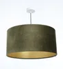 BPS Koncept 0E0-150-50 Hängeleuchte GLAMOUR Samtstoff auf PVC-Basis oliv, gold 1xE27 60W H:107 Ø50cm dimmbar Bild 5