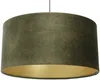 BPS Koncept 0E0-150-50 Hängeleuchte GLAMOUR Samtstoff auf PVC-Basis oliv, gold 1xE27 60W H:107 Ø50cm dimmbar Bild 2