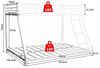 OYRREU Etagenbett Metallbett - Hochbett 90*190 cm 140*190 cm Bild 1