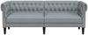 vidaXL Chesterfield-Sofa 3-Sitzer Hellgrau Stoff 372556 Bild 4