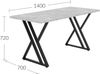 Shefa Esstisch New York 140 cm Beton-Optik Grau Modern Esszimmertisch Bild 3