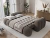 MOEBLO Schlafsofa Elvento, Sitzer Sofa mit Schlaffunktion & Komfortpolsterung – Modernes Schlafsofa mit Bettkasten & Zierkissen, Couch Polstermöbel Sitzmöbel Wohnzimmermöbel 3-Sitzer-Sofa Stoffsofa für Wohnzimmer, B 256 × H 105 × T 119 cm Bild 3