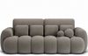MOEBLO Schlafsofa Elvento, Sitzer Sofa mit Schlaffunktion & Komfortpolsterung – Modernes Schlafsofa mit Bettkasten & Zierkissen, Couch Polstermöbel Sitzmöbel Wohnzimmermöbel 3-Sitzer-Sofa Stoffsofa für Wohnzimmer, B 256 × H 105 × T 119 cm Bild 4
