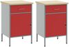 vidaXL Werkbank mit Schubladen 2 pcs Rot und Grau 100 x 55 x 85 cm 3321361 Bild 5