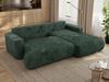 Ecksofa OVO mit schlaffunktion und bettkasten, Wellenfeder, lose Kissen, L-form 271x195 cm - Grün Cord - rechte Seite Bild 4