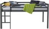 Hochbett mit Lattenrost Leiter 90x200 cm Kinderbett Grau Holz Kiefer Massiv Stockbett Bild 5